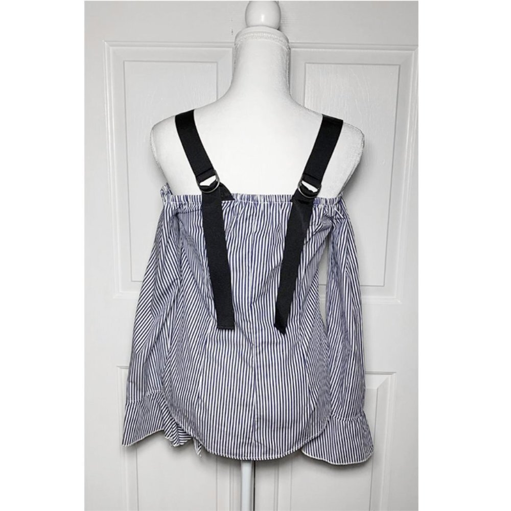 LEITH Grosgrain Ruffle Off-Shoulder top - Picture 5 of 8